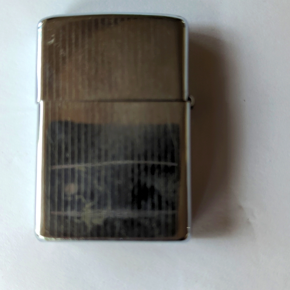 Vintage Zippo Slim Pinstripe Bradford PA Lighter Monogram GCW - Picture 3 of 4